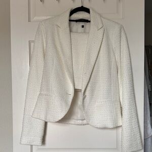 Amanda & Chelsea Boucle Tweed Knit Blazer and Skirt